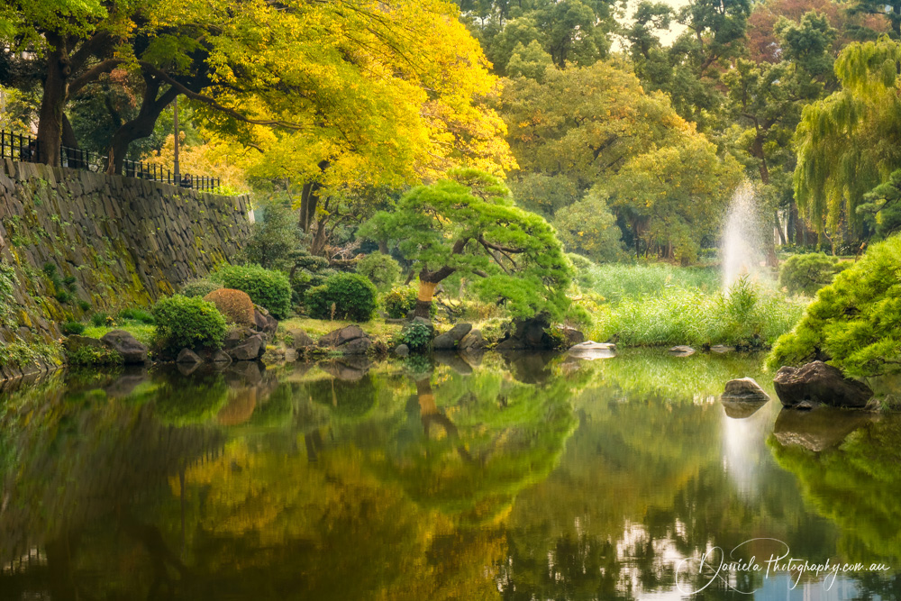 Hibiya Park in Chiyoda City, Tokyo in autumn